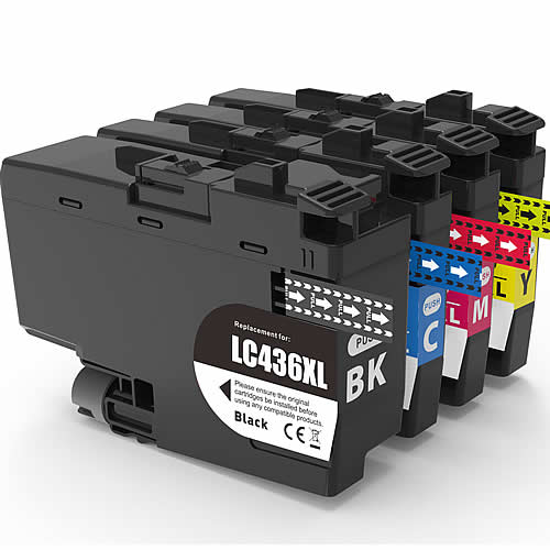 Brother LC436XL Ink Cartridge x4 for Brother MFCJ4440DW, MFCJ4540DW, MFCJ4540DWXL compatible