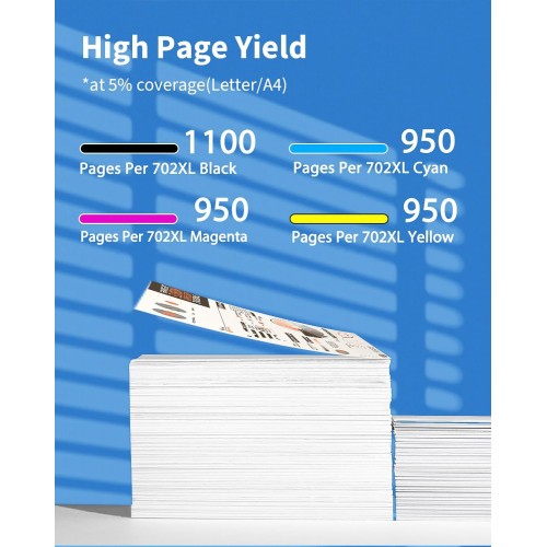 Epson 702XL Ink Cartridge Compatible for WF3720 WF3725