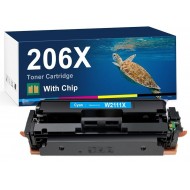 HP 206X W2111X Cyan Toner Cartridge With Chips Compatible Premium