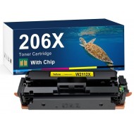 HP 206X W2112X Yellow Toner Cartridge With Chips Compatible Premium