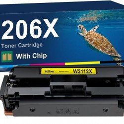 HP 206X W2112X Yellow Toner Cartridge With Chips Compatible Premium