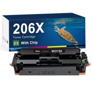 HP 206X W2110X Black Toner Cartridge With Chips Compatible Premium
