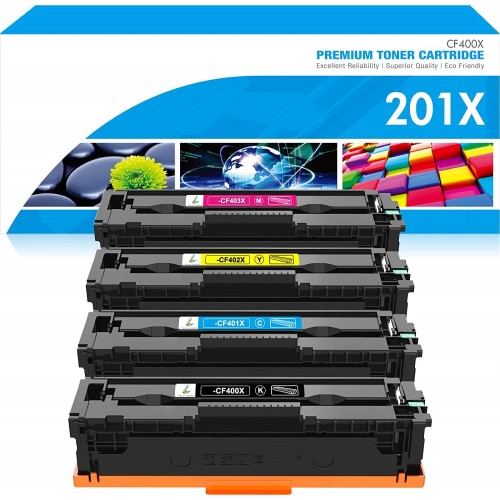 Premium HP 201X CF400X Black Toner Cartridge High Yield Compatible