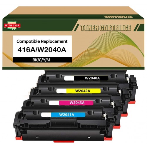HP 416A full set M479fdw Toner Cartridge compatible with smart chip