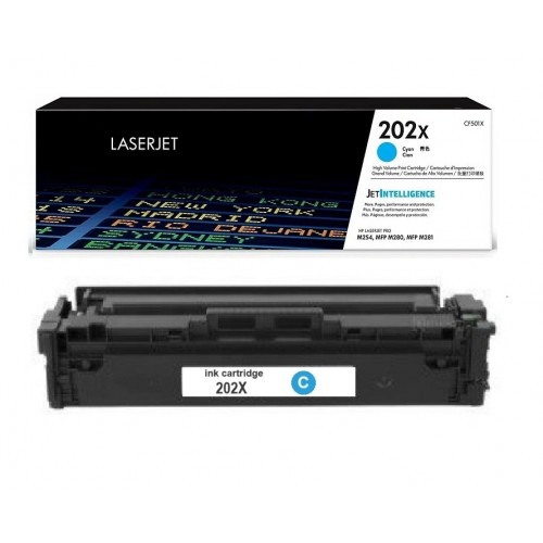 HP 202X CF501X Cyan Toner Cartridge Compatible Premium