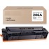 HP 206A W2110A Black Toner Cartridge for M283fdw Compatible without Smart Chips