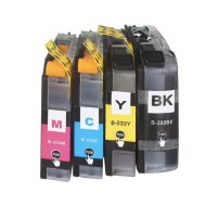 Brother LC233 BK+C+M+Y ink Cartridges Full Set Premium 