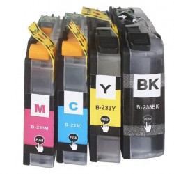 Brother LC233 BK+C+M+Y ink Cartridges Full Set Premium 