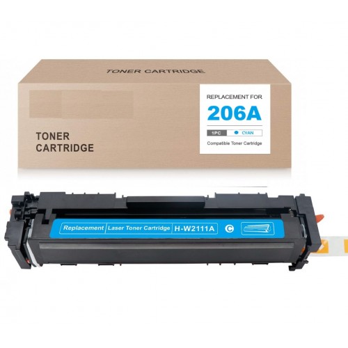 HP 206A W2111A Cyan Toner Cartridge for M283fdw Compatible without Chips