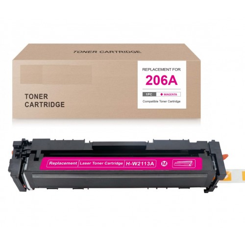 HP 206A W2113A Magenta Toner Cartridge for M283fdw Compatible without Smart Chips